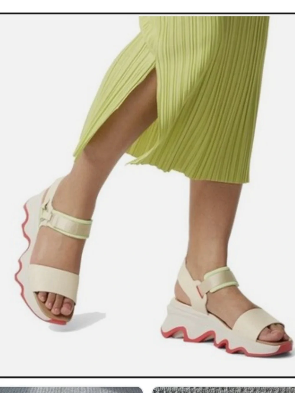 SOREL  women's  Kinetic Impact  Y Strap Wedge  Sandals 7.5 - Picture 5 of 16